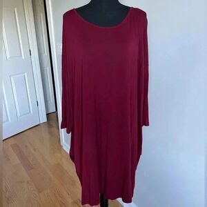 Sweet Pea Red long sleeve dress with pockets
